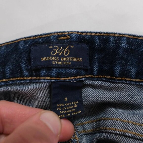 Brooks Brothers 346 Womens Stretch Denim Dark Wash Boot Cut Jeans Size 4 - Picture 7 of 7